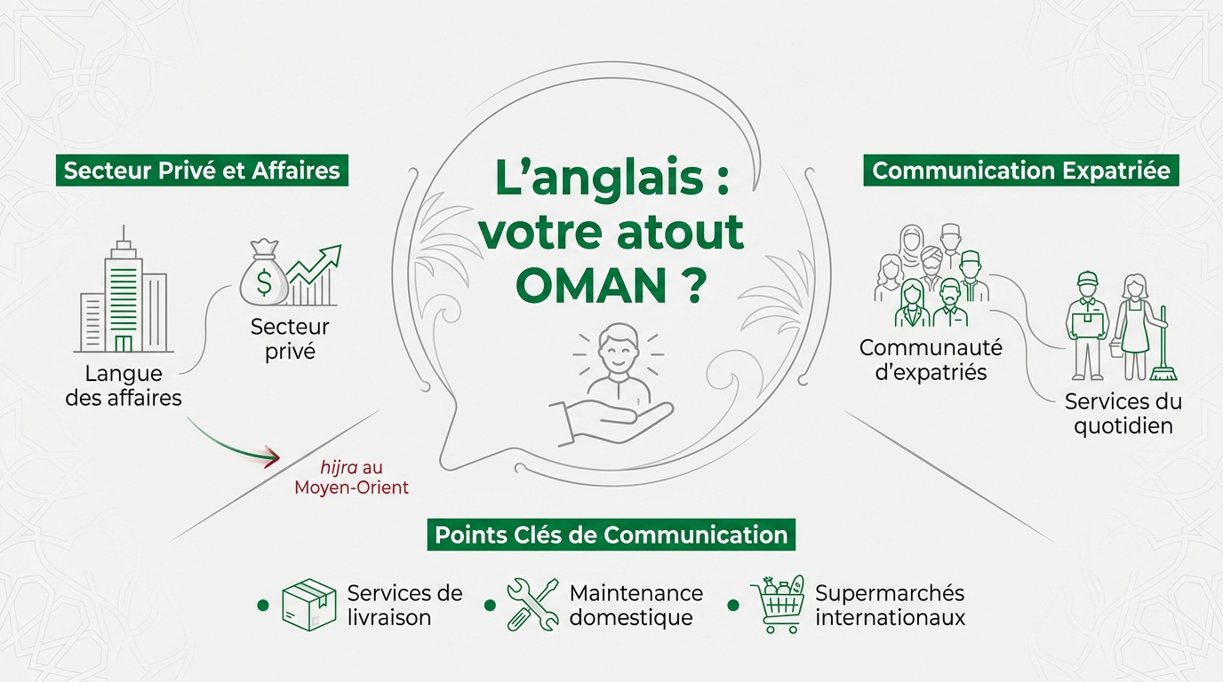 Expatrié travaillant en anglais à Mascate, Oman