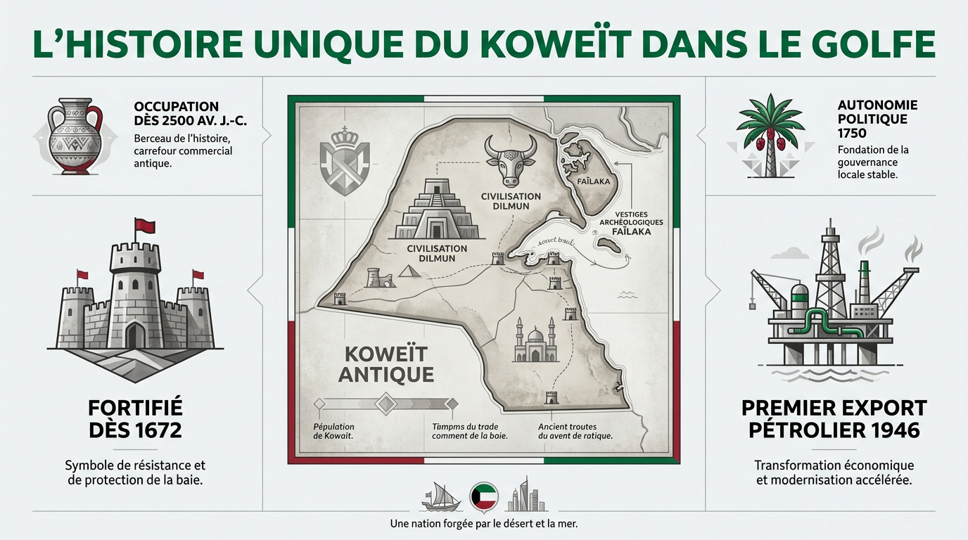 Vestiges archéologiques et symboles historiques du Koweït antique
