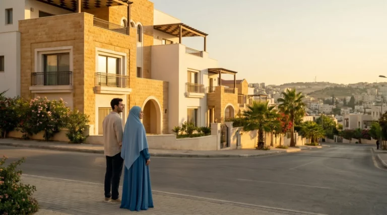 couple qui prévoit de s installer et font une visite de logement en Jordanie