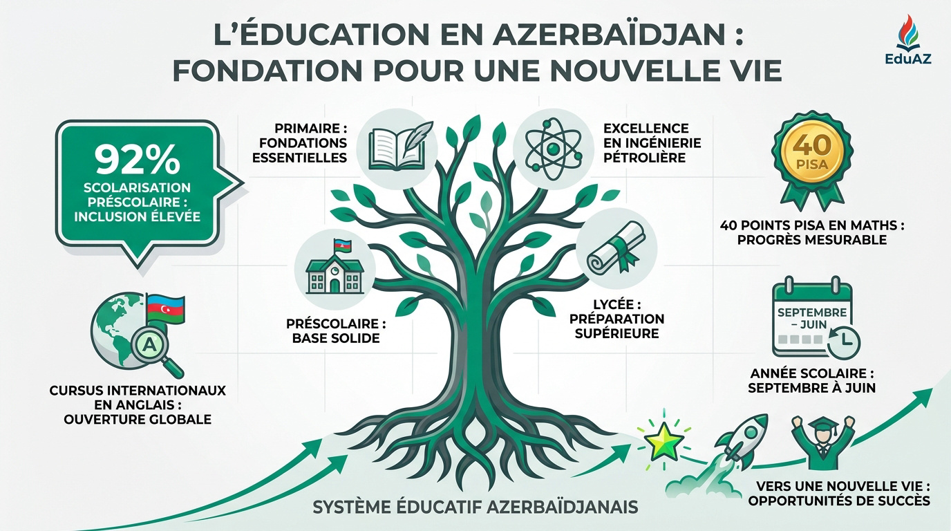 Enfants étudiant dans une salle de classe moderne à Bakou en Azerbaïdjan