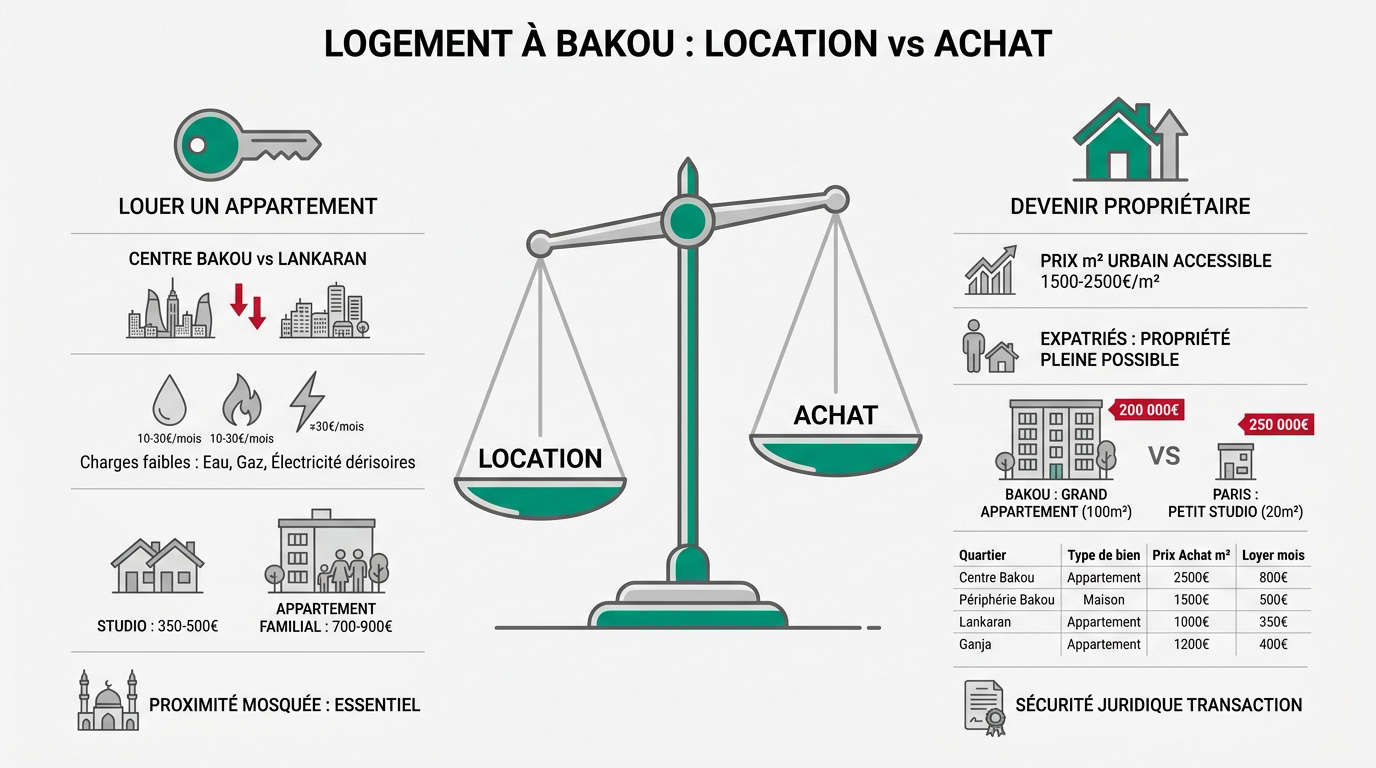 Appartements modernes à Bakou pour expatriés musulmans