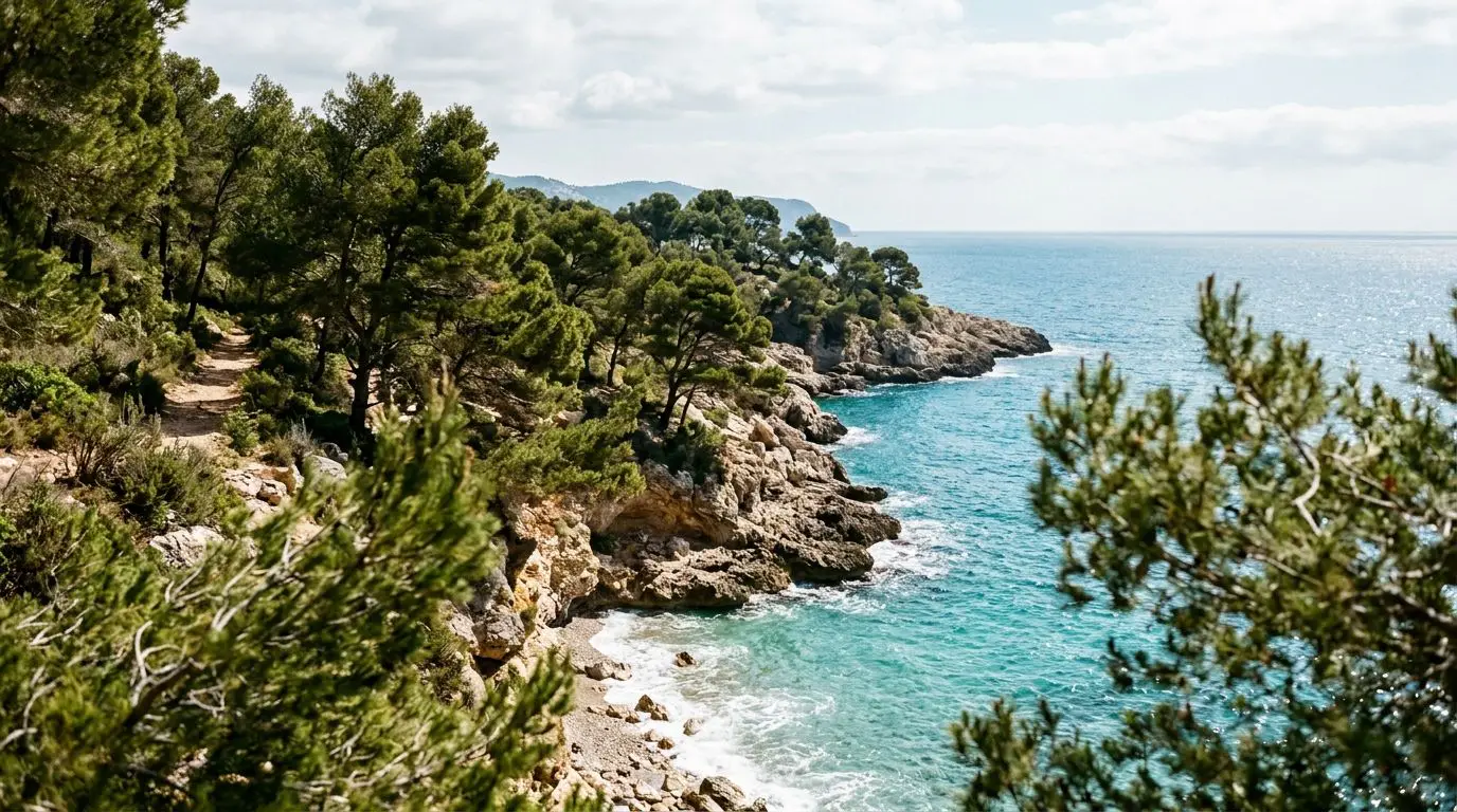 Côte boisée et mer turquoise, paysages en Algérie