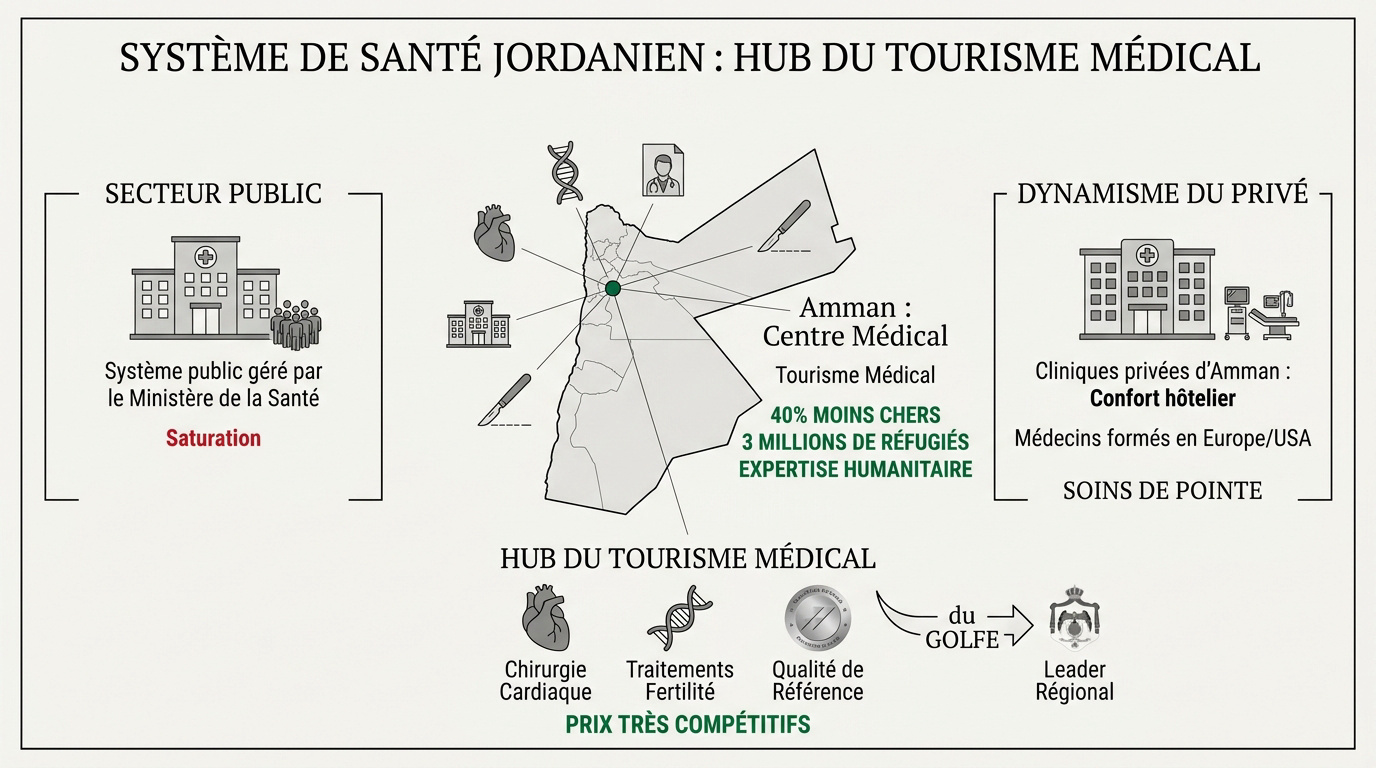 Hôpital moderne à Amman, hub du tourisme médical en Jordanie